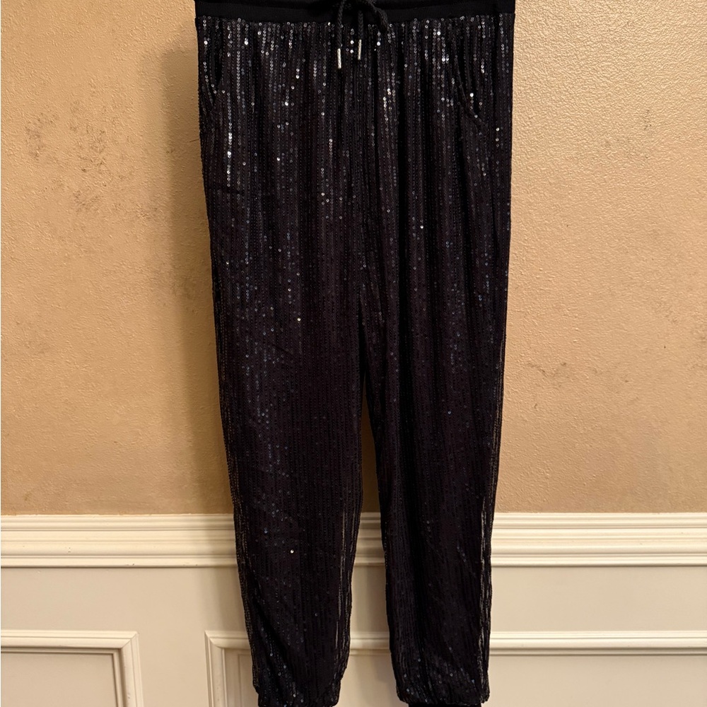 Saints & Hearts Black Sequin Pants